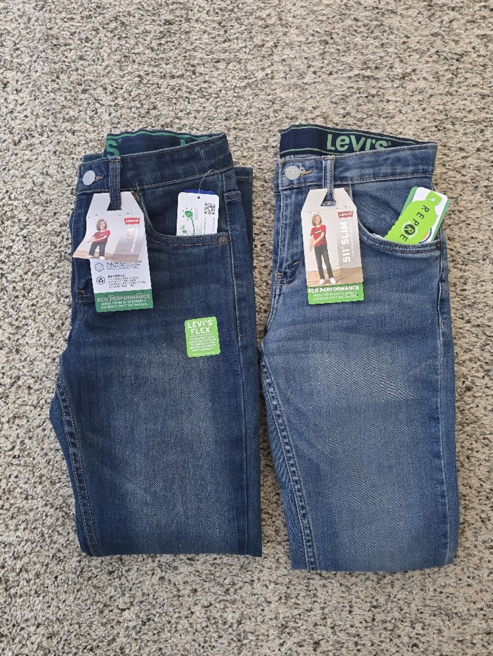 Levi’s Boys 511 Slim Fit Jeans Size 12 Regular – 2 Pair Bundle – NWT